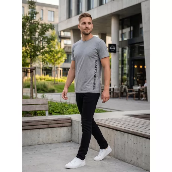  Rövid ujjú férfi póló SAM 73 VINCENT MT 799 SZÜRKE 
