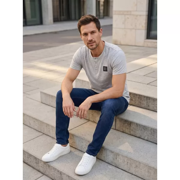  Rövid ujjú férfi póló SAM 73 GIDEON MT 804 VILÁGOSSZÜRKE 