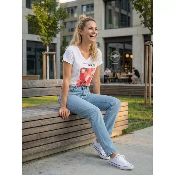  Rövid ujjú női póló SAM 73 ILDA WT 855 FEHÉR 