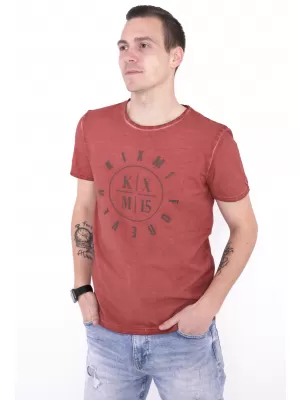 Férfi póló KIXMI NADIR BURGUNDIA