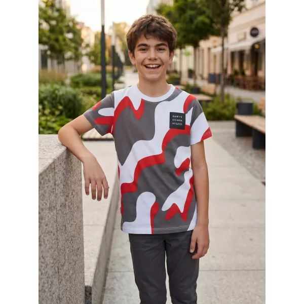  Fiú rövid ujjú póló SAM 73 OSCAR BT 555 PIROS 