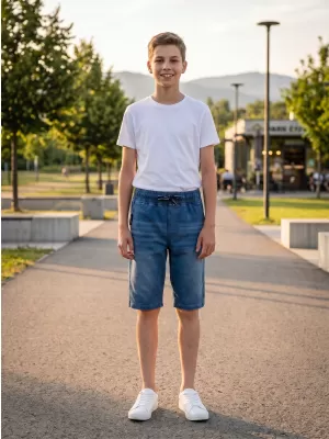 Fiú rövidnadrág SAM 73 VICTOR BS 536 VILÁGOS FARMER