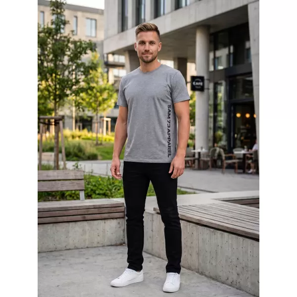  Rövid ujjú férfi póló SAM 73 VINCENT MT 799 SZÜRKE 