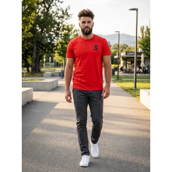  Rövid ujjú férfi póló SAM 73 DOUGALL MT 801 PIROS 