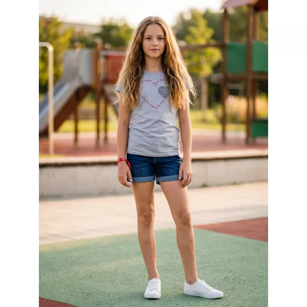  Rövid ujjú lány póló SAM 73 ALAINA GT 564 VILÁGOSSZÜRKE 