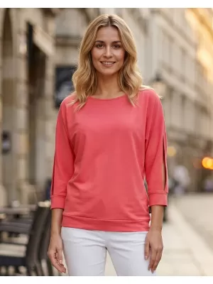 3/4-es ujjú női póló SAM 73 VIVIAN WT 863 ÉLÉNK RÓZSASZÍN