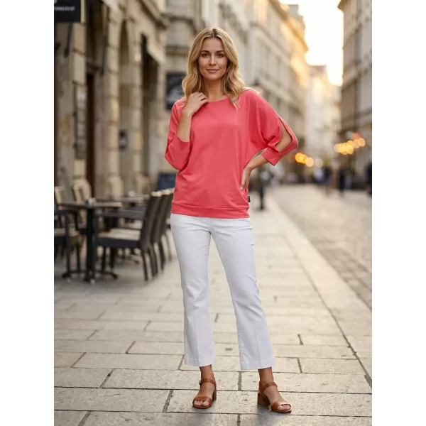  3/4-es ujjú női póló SAM 73 VIVIAN WT 863 ÉLÉNK RÓZSASZÍN 