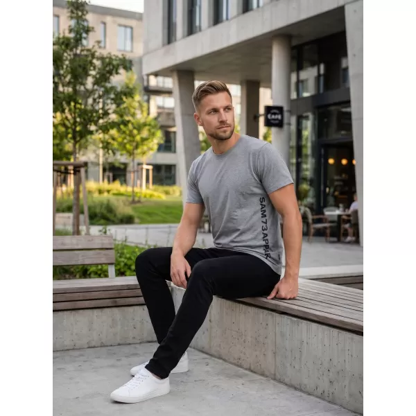  Rövid ujjú férfi póló SAM 73 VINCENT MT 799 SZÜRKE 