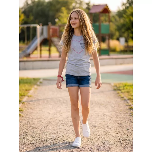  Rövid ujjú lány póló SAM 73 ALAINA GT 564 VILÁGOSSZÜRKE 