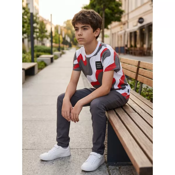  Fiú rövid ujjú póló SAM 73 OSCAR BT 555 PIROS 