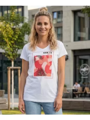 Rövid ujjú női póló SAM 73 ILDA WT 855 FEHÉR