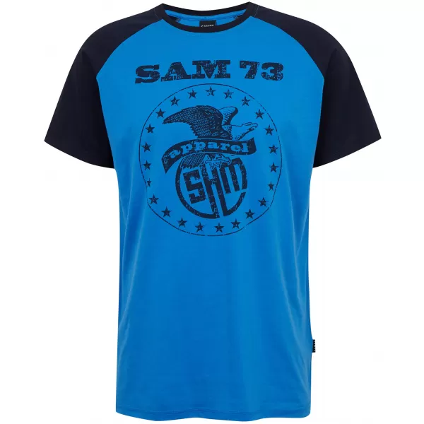  Rövid ujjú férfi póló SAM 73 JORDAN MT 805 FÉNYES KÉK 