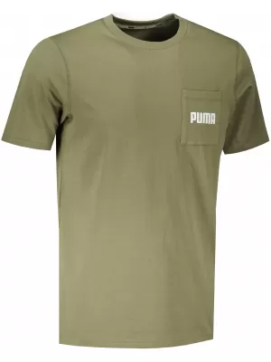 Férfi póló PUMA MODERN BASIC POCKET TEE SÖTÉTZÖLD MOHA