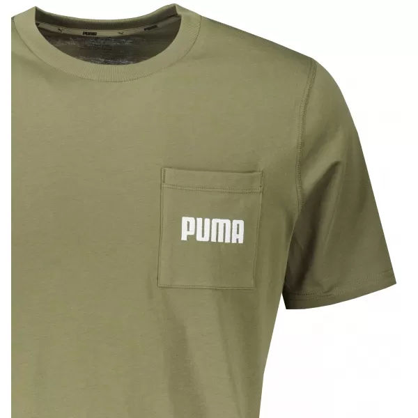  Férfi póló PUMA MODERN BASIC POCKET TEE SÖTÉTZÖLD MOHA 