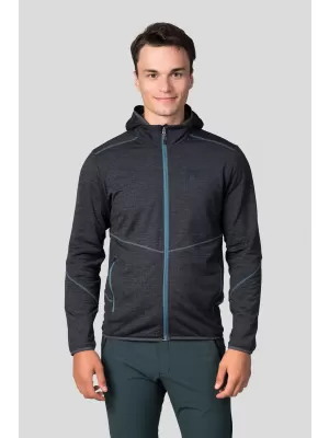 Férfi pulóver HANNAH DAMAR HOODY SÖTÉTSZÜRKE MEL