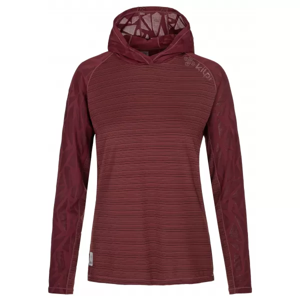  Női sport pulóver KILPI AILEEN-W RL0310KI SÖTÉT VÖRÖS 