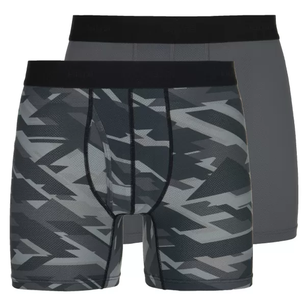  Férfi boxer 2 db KILPI 2P NETT-M RM0214KI SÖTÉTSZÜRKE/KHAKI 