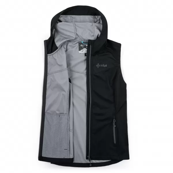 Női softshell mellény KILPI MONILEA-W RL0107KI FEKETE 