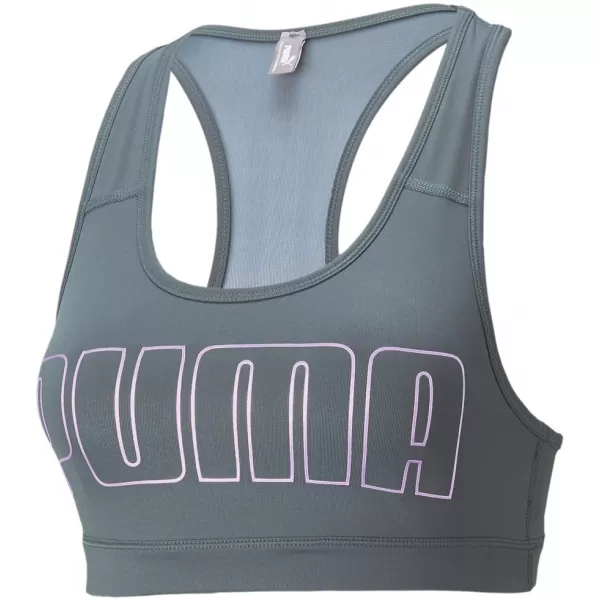  Női melltartó PUMA MID IMPACT 4KEEPS GRAPHIC BRA PM 520306-42 SZÜRKE 