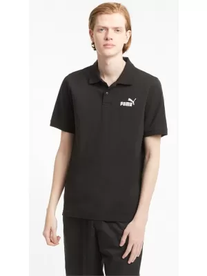 Férfi póló gallérral PUMA ESS PIQUE POLO 586674-01 FEKETE