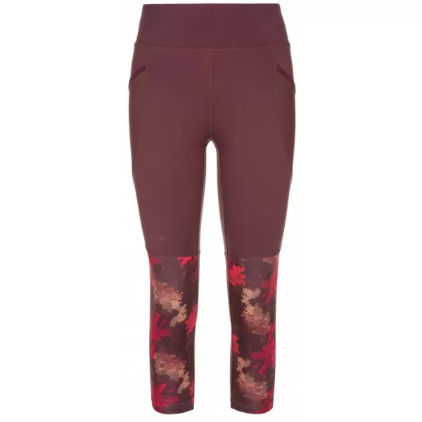  3/4-es női leggings KILPI SOLAS-W RL0213KI SÖTÉT VÖRÖS 