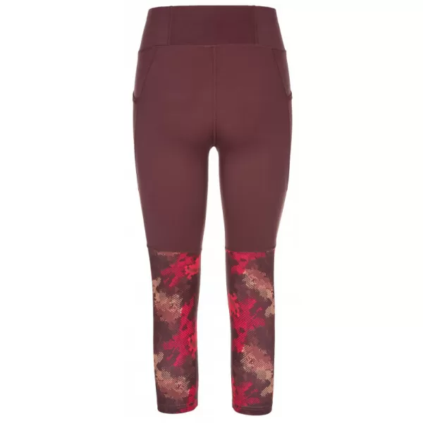  3/4-es női leggings KILPI SOLAS-W RL0213KI SÖTÉT VÖRÖS 