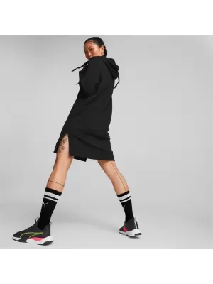 Női pulóver PUMA HER HOODED DRESS 670817-01 FEKETE