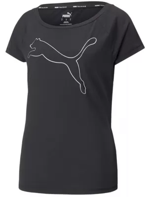 Női póló PUMA TRAIN FAV JERSEY CAT TEE 522420-01 FEKETE
