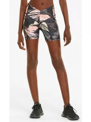 Női rövidnadrág PUMA TRAIN TREND AOP EVERSCULPT HIGH WAIST 5 TIGHT SHORT 521610-01 FEKETE