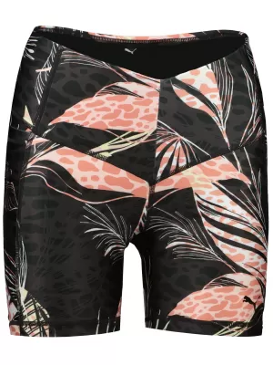 Női rövidnadrág PUMA TRAIN TREND AOP EVERSCULPT HIGH WAIST 5 TIGHT SHORT 521610-01 FEKETE