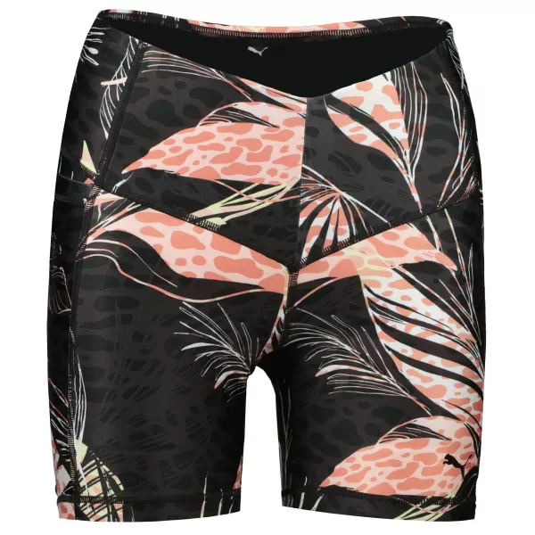  Női rövidnadrág PUMA TRAIN TREND AOP EVERSCULPT HIGH WAIST 5 TIGHT SHORT 521610-01 FEKETE 