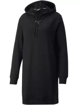 Női pulóver PUMA HER HOODED DRESS 670817-01 FEKETE
