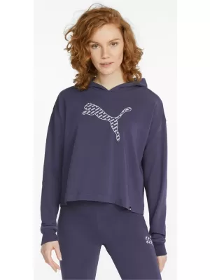 Női pulóver PUMA POWER SUMMER GRAPHIC HOODIE TR 848402-06 KÉK