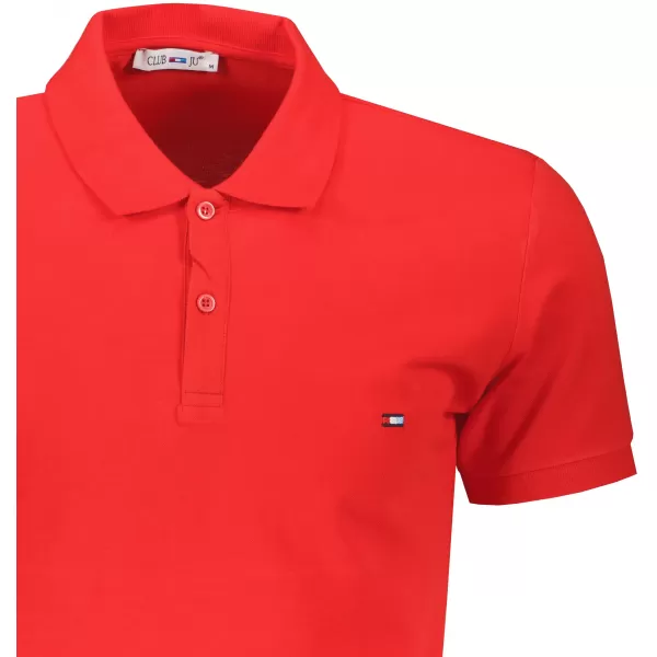  Mens t -ing egy gallérral DSTREET PX0331 PIROS 