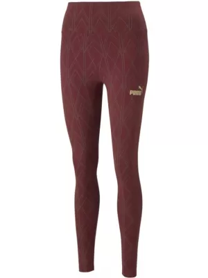 Női leggings PUMA POWER DECO GLAM TIGHTS 671759-42 BURGUNDIA