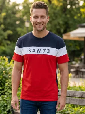 Férfi póló SAM 73 KAVIX MT 815 PIROS