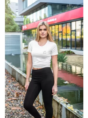 Női crop top póló ALTISPORT BYB/ALW056BY042 FEHÉR