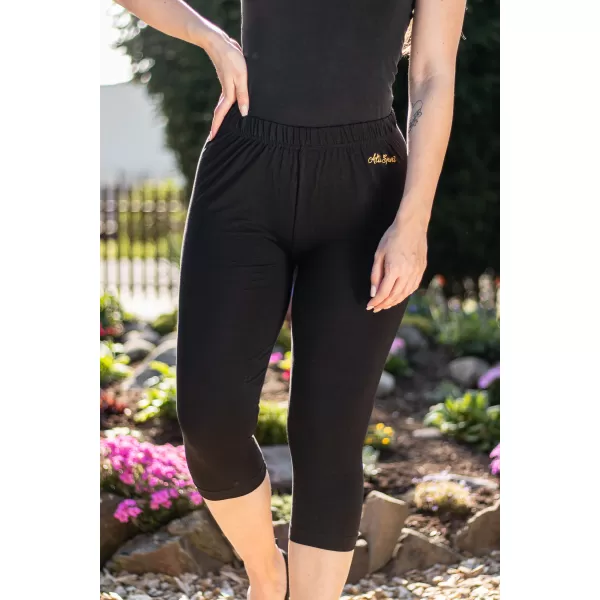  3/4-es női leggings ALTISPORT OWECA LPAX576 FEKETE 