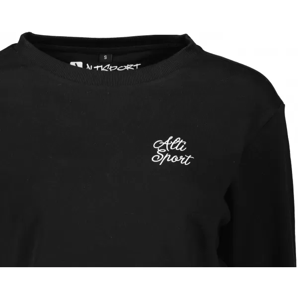  Női crop felső pulóver ALTISPORT BYB/ALW056BY131 FEKETE ÉS FEHÉR 