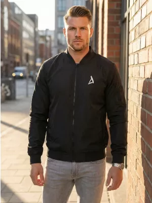 Férfi bomber dzseki ALTISPORT BYB/ALM002BY045 FEKETE ÉS FEHÉR