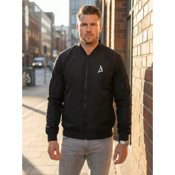  Férfi bomber dzseki ALTISPORT BYB/ALM002BY045 FEKETE ÉS FEHÉR 