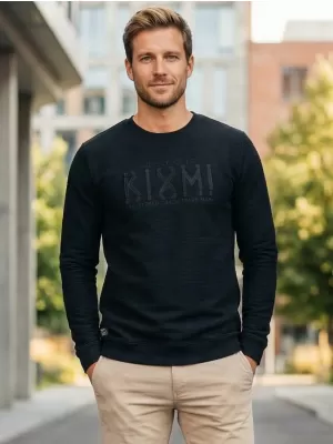 Férfi pulóver KIXMI ODEN FEKETE