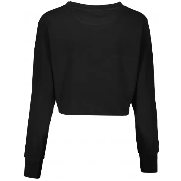  Női crop felső pulóver ALTISPORT BYB/ALW056BY131 FEKETE ÉS FEHÉR 