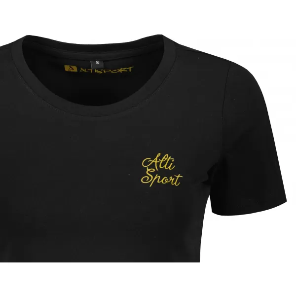  Női crop top póló ALTISPORT BYB/ALW056BY042 FEKETE ÉS ARANY 