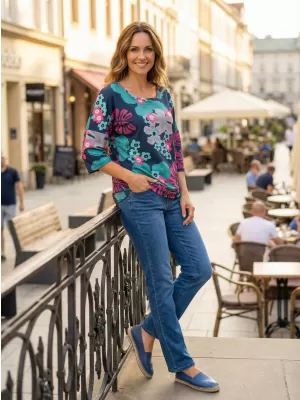 Női pulóver KIXMI ORCHID SÖTÉTKÉK