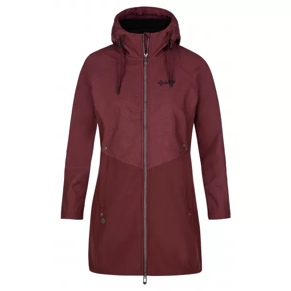  Női softshell kabát KILPI LASIKA-W SL0127KI SÖTÉT VÖRÖS 