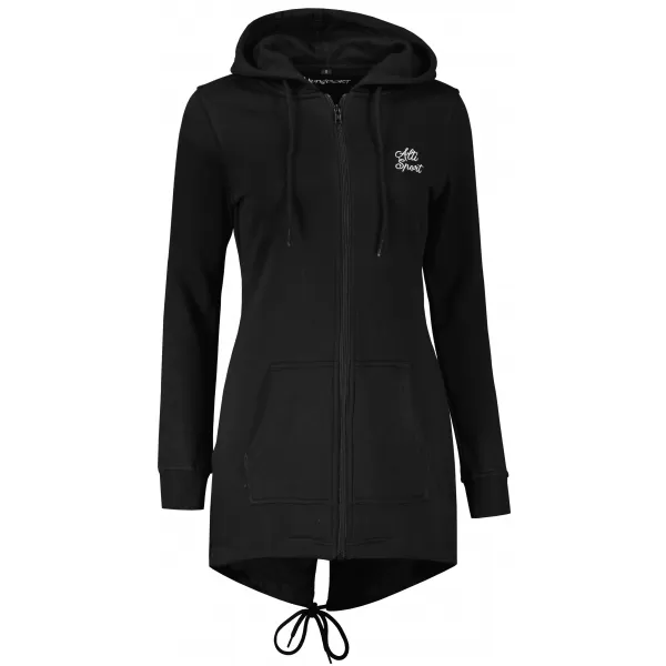  Hosszabbított női pulóver ALTISPORT BYB/ALW056BY148 FEKETE ÉS FEHÉR 