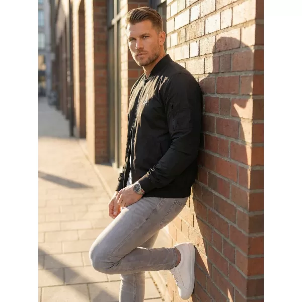  Férfi bomber dzseki ALTISPORT BYB/ALM002BY045 FEKETE ÉS FEHÉR 