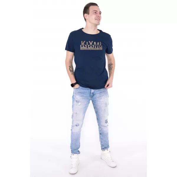  Férfi póló KIXMI ORLANDO SÖTÉTKÉK 
