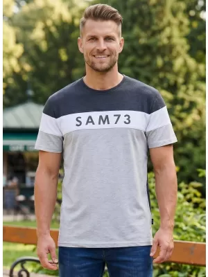 Férfi póló SAM 73 KAVIX MT 815 VILÁGOSSZÜRKE